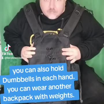 Lazy Exercises Tutorials: Backpack Chair Squat
