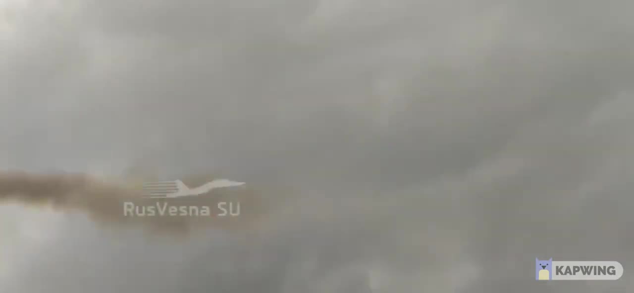 Russian multiple rocket launcher fired on Ukranian position