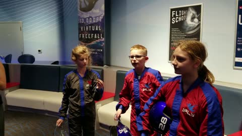 Our Nieces and Nephew go indoor skydiving