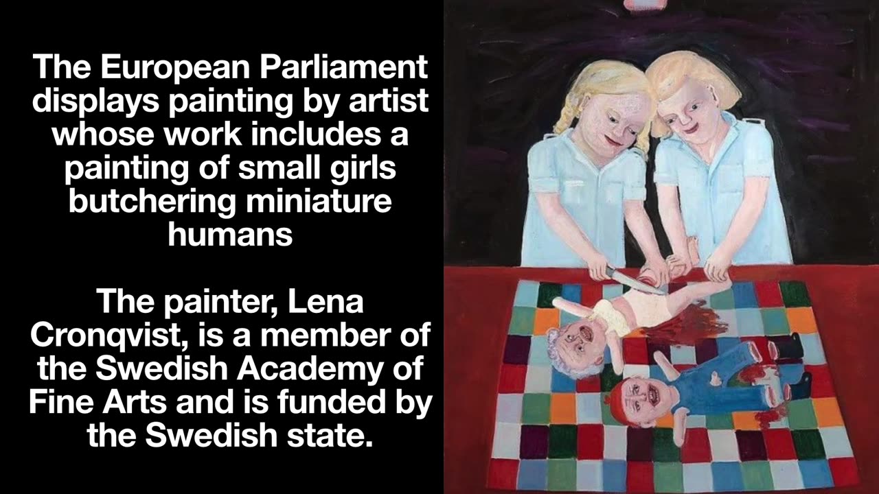 The European Parliament displays painting by artist whose work includes a painting