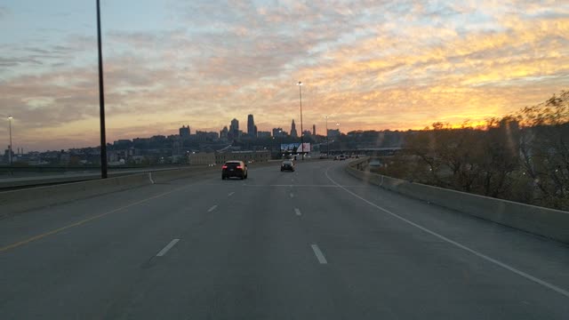 KCMO's morning glass tower Zombie march.