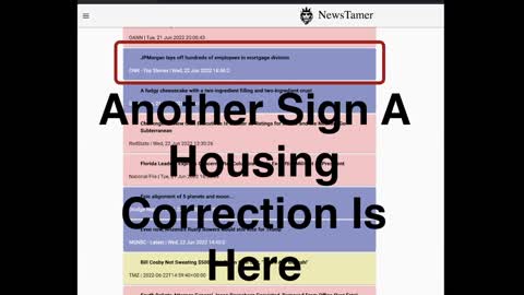 Housing Correction Confirmed By Lenders, Realtors and Inventory