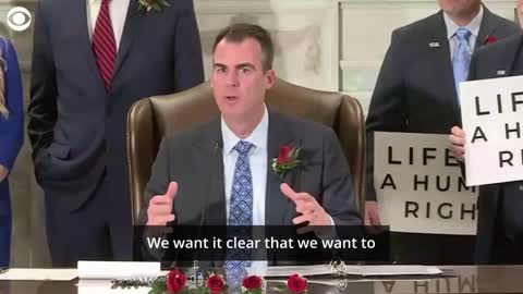 Oklahoma governor signs near-total abortion ban