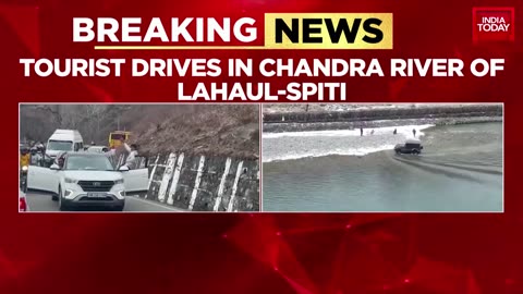 Tourist Drives Mahindra Thar Suv Through River In Himachal’s Lahaul To Beat Traffic Jam