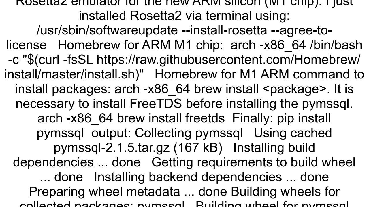How to install pymssql module in Python 36