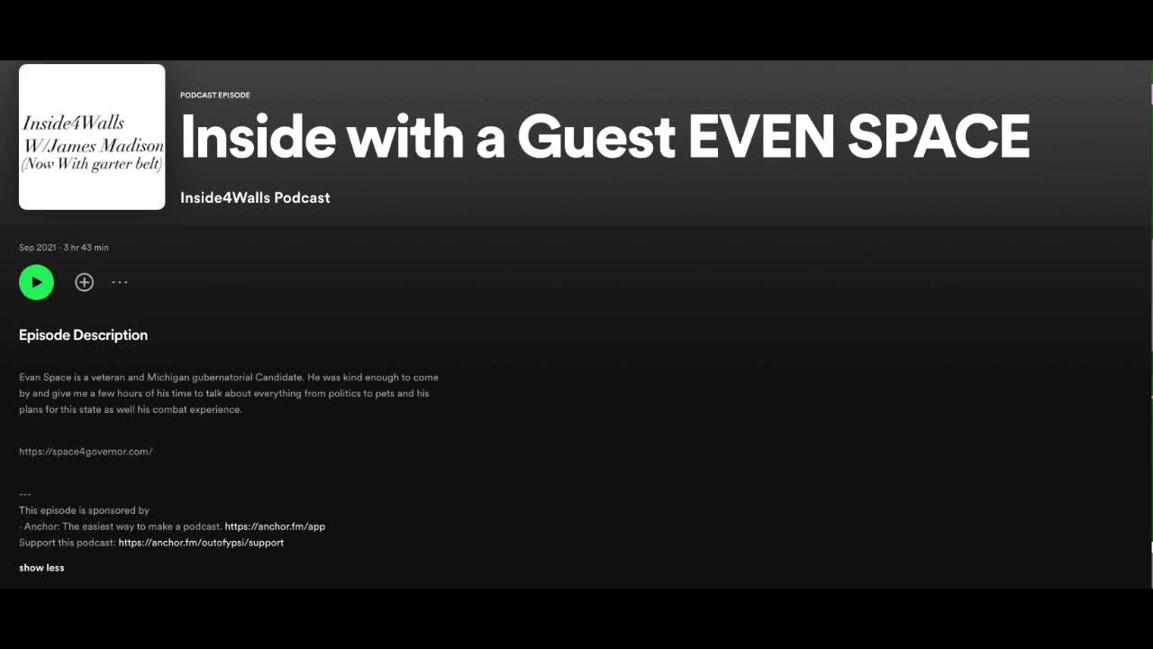 Evan Space is a veteran and Michigan gubernatorial Candidate.