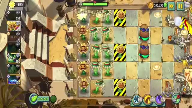 Plants vs Zombies 2 Ancient Egypt - Day 15