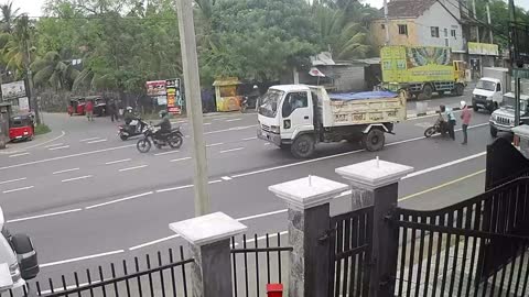 Bike rider hit the truck accident