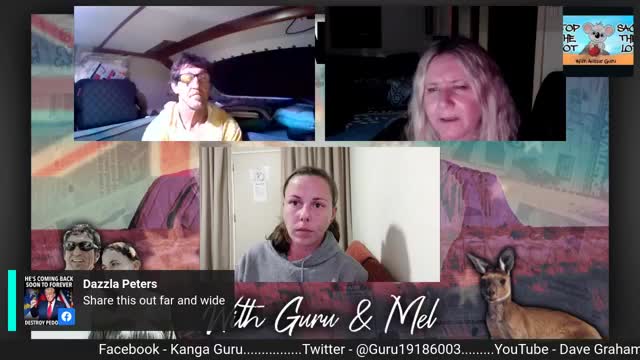 Guru and Caz with Amanda Sheady