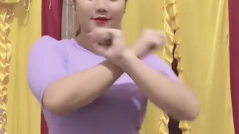 beautiful girl learning to dance