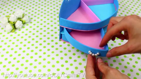 DIY DESK ORGANIZER WITH SLIDE LAYER BOXES CUTE & GIRLY