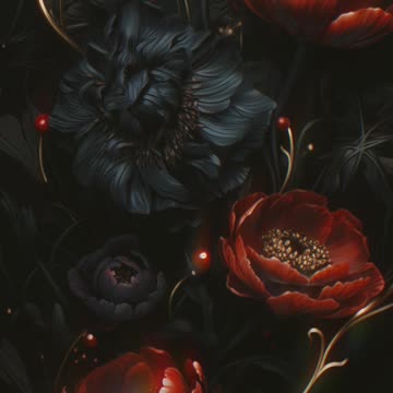 Dark Flowers | Gothic Flowers | Gothic Art | Digital Art | AI Art #darkflora