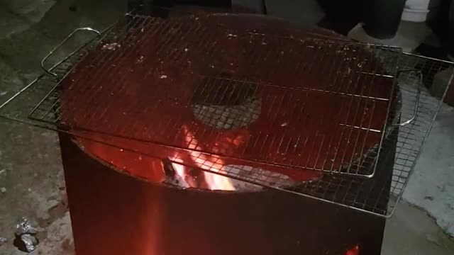 a video of a fire