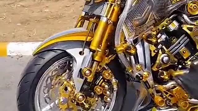 Golden Motor Cycle