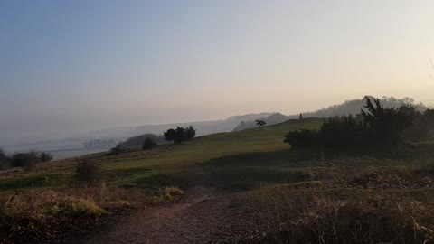 Danebury hill. Ironage fort. The surrounding landscape