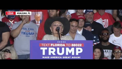 Roseanne Barr at Trump Rally Nov 8th, 2023