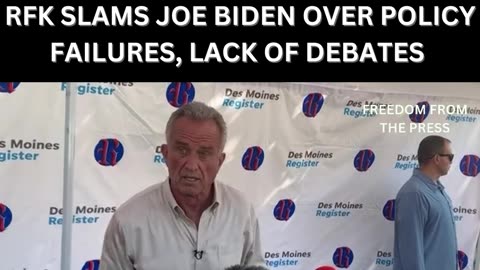 RFK jr is DONE with Joe Biden's Policies!