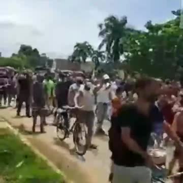 Street protests breaking out in several cities in Cuba