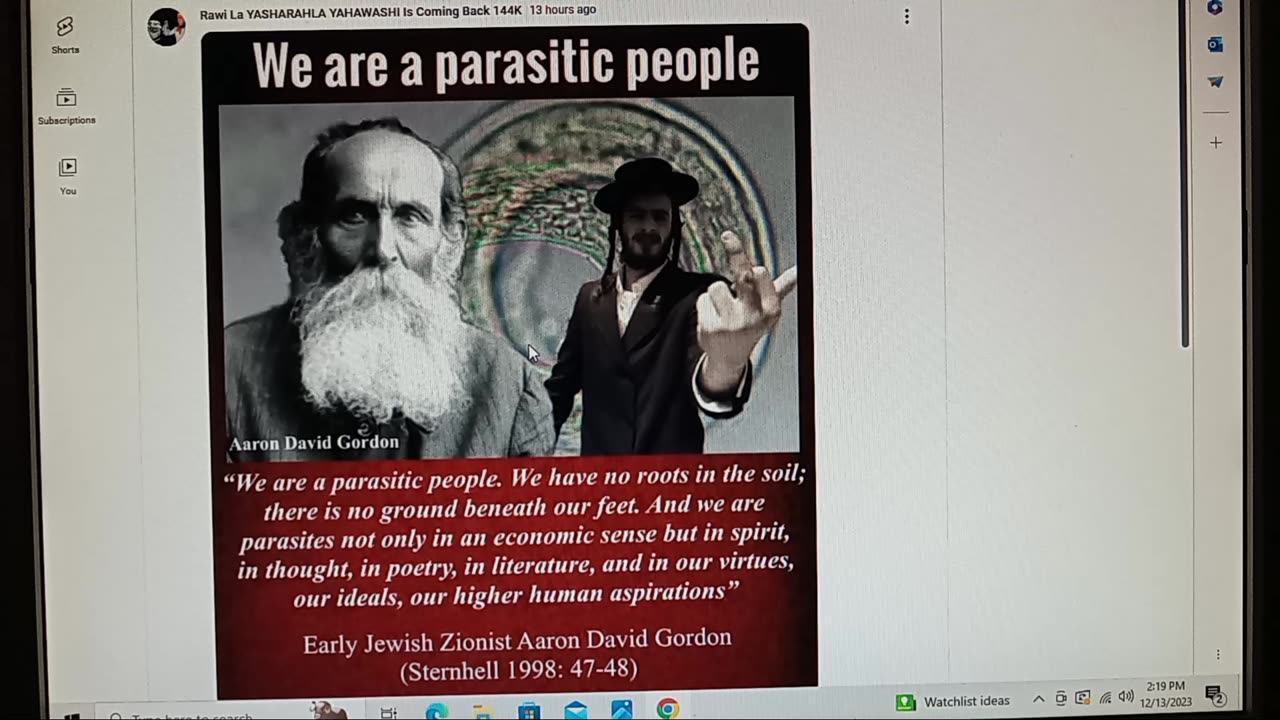 WE ARE A PARASITE PEOPLE- RAWI LA YASHARAHLA YAHAWASHI IS COMING BACK 144K