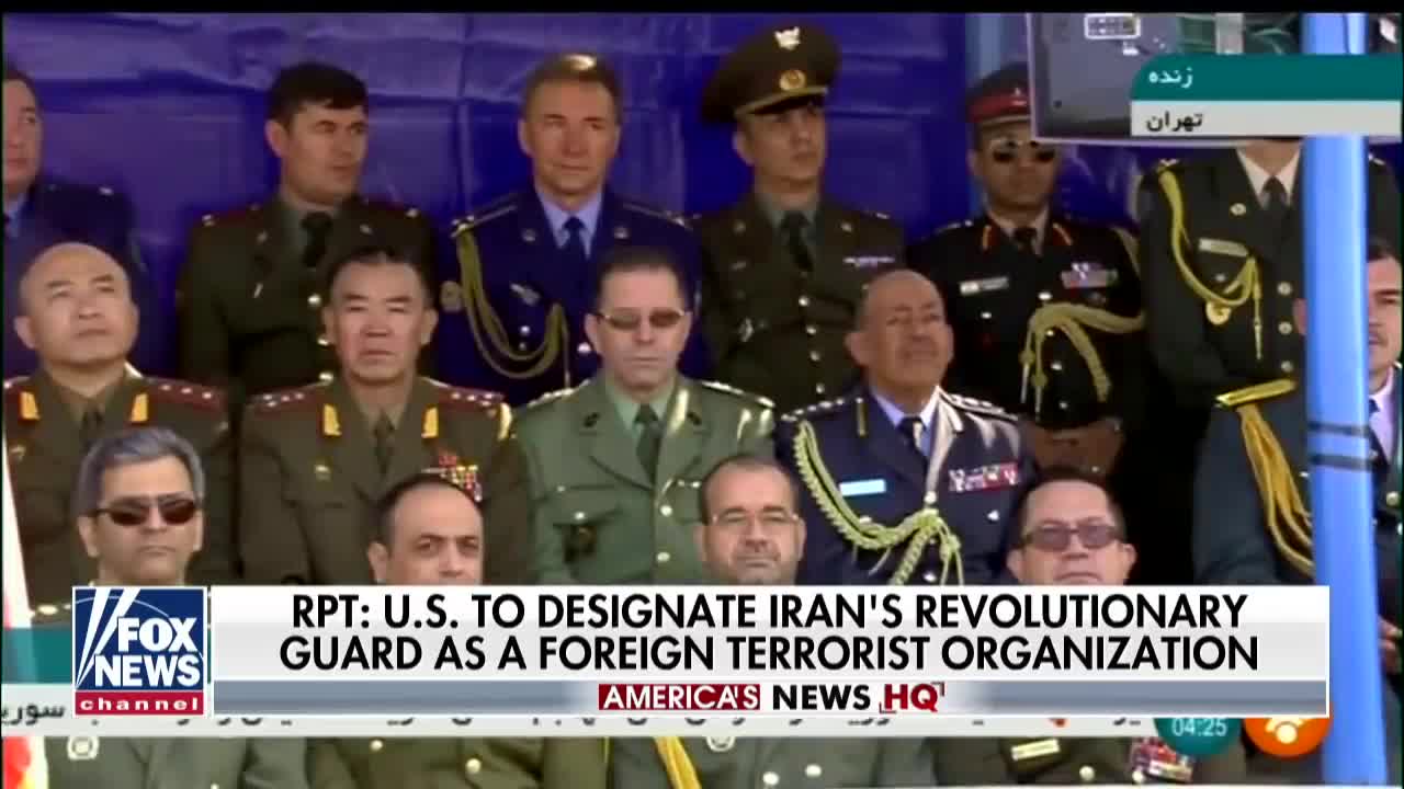 U.S. designates Iran's Revolutionary Guard as a terrorist group