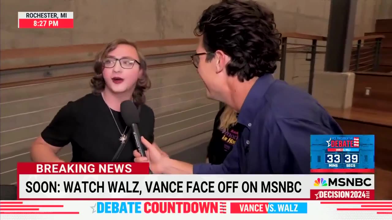 President Of College Democrats Goes VIRAL For Reaction Before Debate