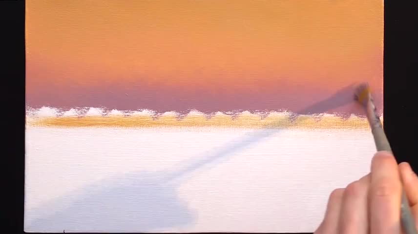 Oil Painting At Sunset