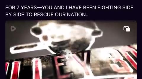 President Trump for 7 years we have been fighting side by side to Rescue our Nation
