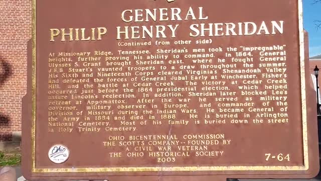 General Philip Henry Sheridan 1831 to 1888 Somerset, Ohio 10/28/21