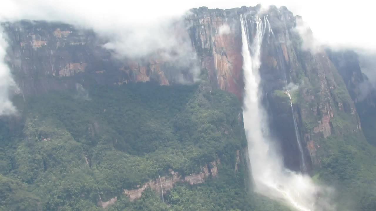 Angel Fall view from a Cessna airplane - Bolivar Venezuela