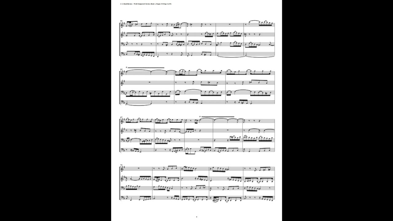 J.S. Bach - Well-Tempered Clavier: Part 1 - Fugue 15 (Brass Quartet)