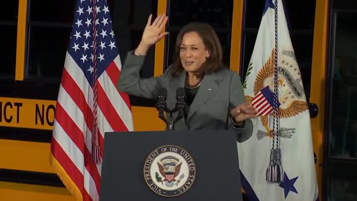 Kamala Harris LOVES the Yellow School Bus!