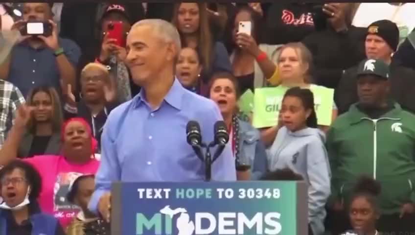 Hussein Obama Stumps for Joe, Gets Shouted Down with FJB Chant *Epic*