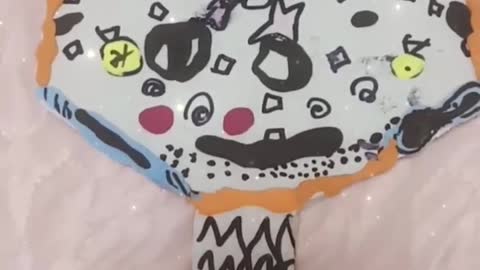 Look at the baby's talent for drawing