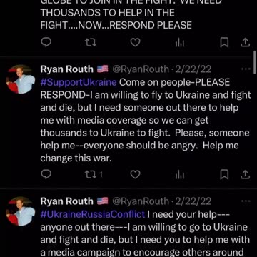 Trump Assassin, Ryan Wesley Routh's Twitter Account