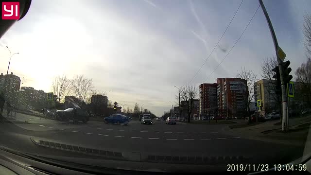 Road Sign Saves Pedestrian