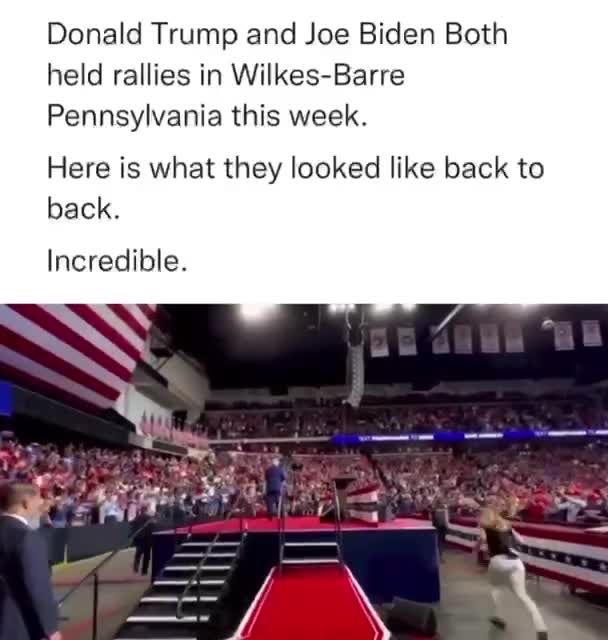 Rally Comparison in Wilkes-Barre PA: Trump v Biden