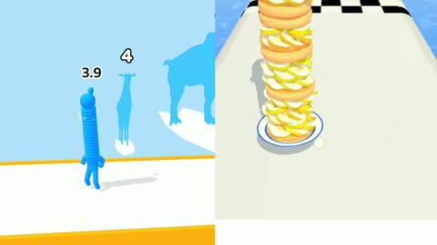 Pancake run 🆚 long nack run gameplay IOS,Android video pro Walkthrough Mobile game