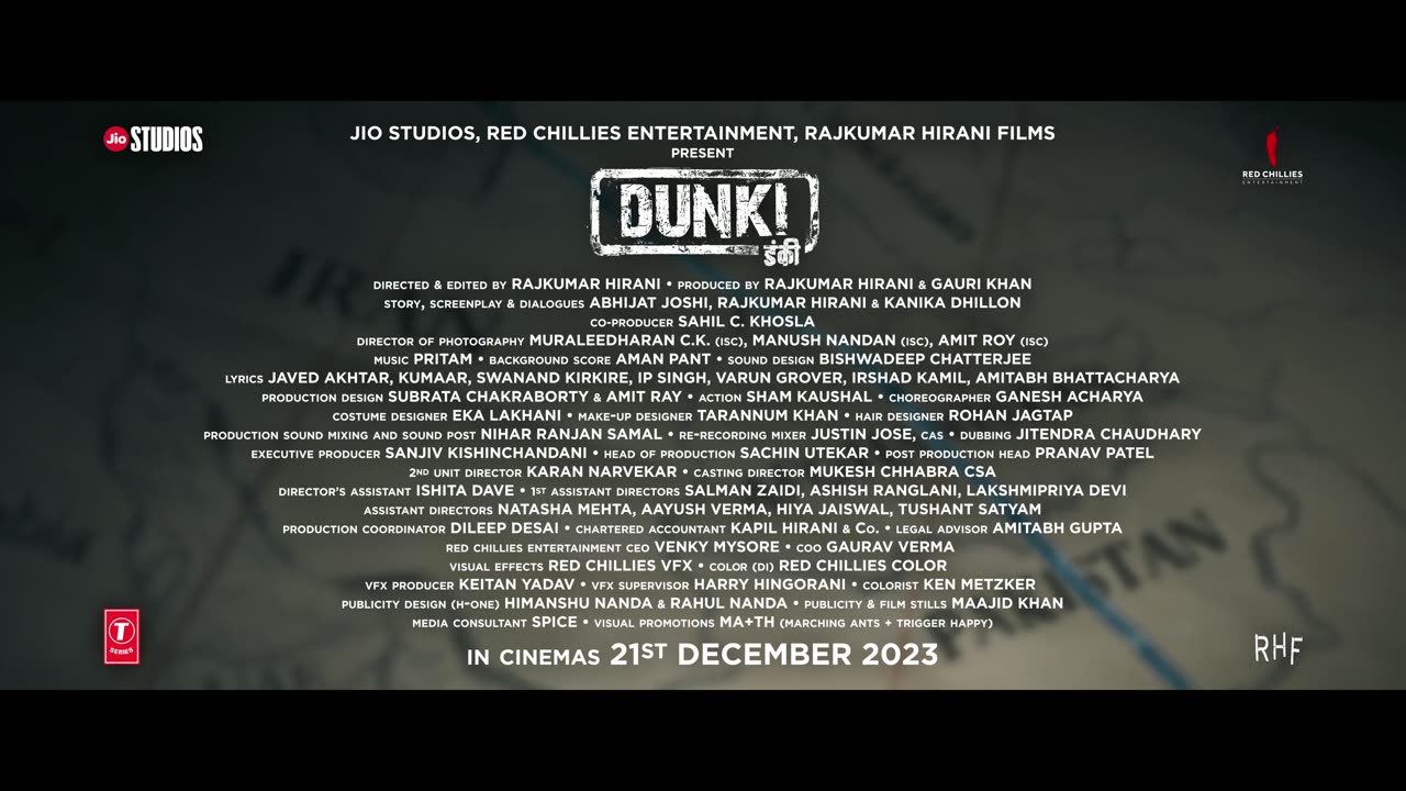 Dunki Drop 4 | Shah Rukh Khan | Rajkumar Hirani | Taapsee | Vicky | Boman | 21st Dec 2023