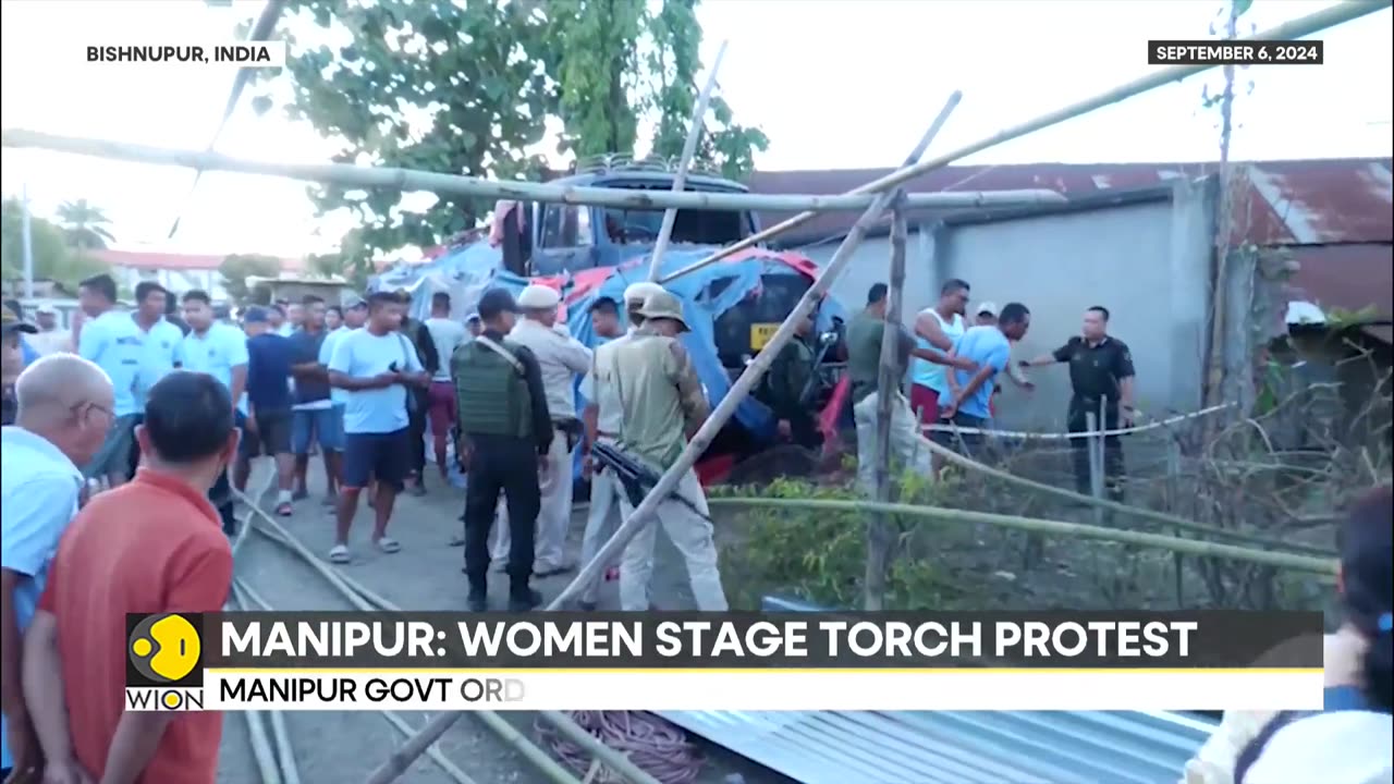 Fresh Violence in Manipur: Women protest in Imphal and adjoining areas over violence | WION