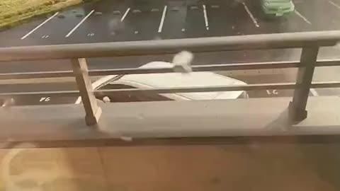 Small Vortex Flips A Car In Japan