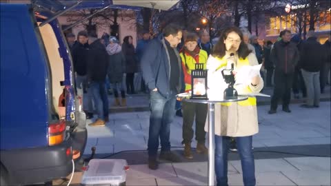 58. MAHNWACHE - BAUTZEN, 14 03 2022 - Werbebloсk Veranstaltungen, Rede DORIT, Eltern Stehen Auf