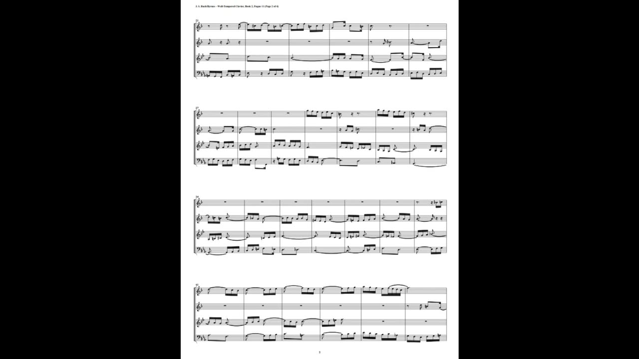 J.S. Bach - Well-Tempered Clavier: Part 2 - Fugue 11 (Brass Quartet)