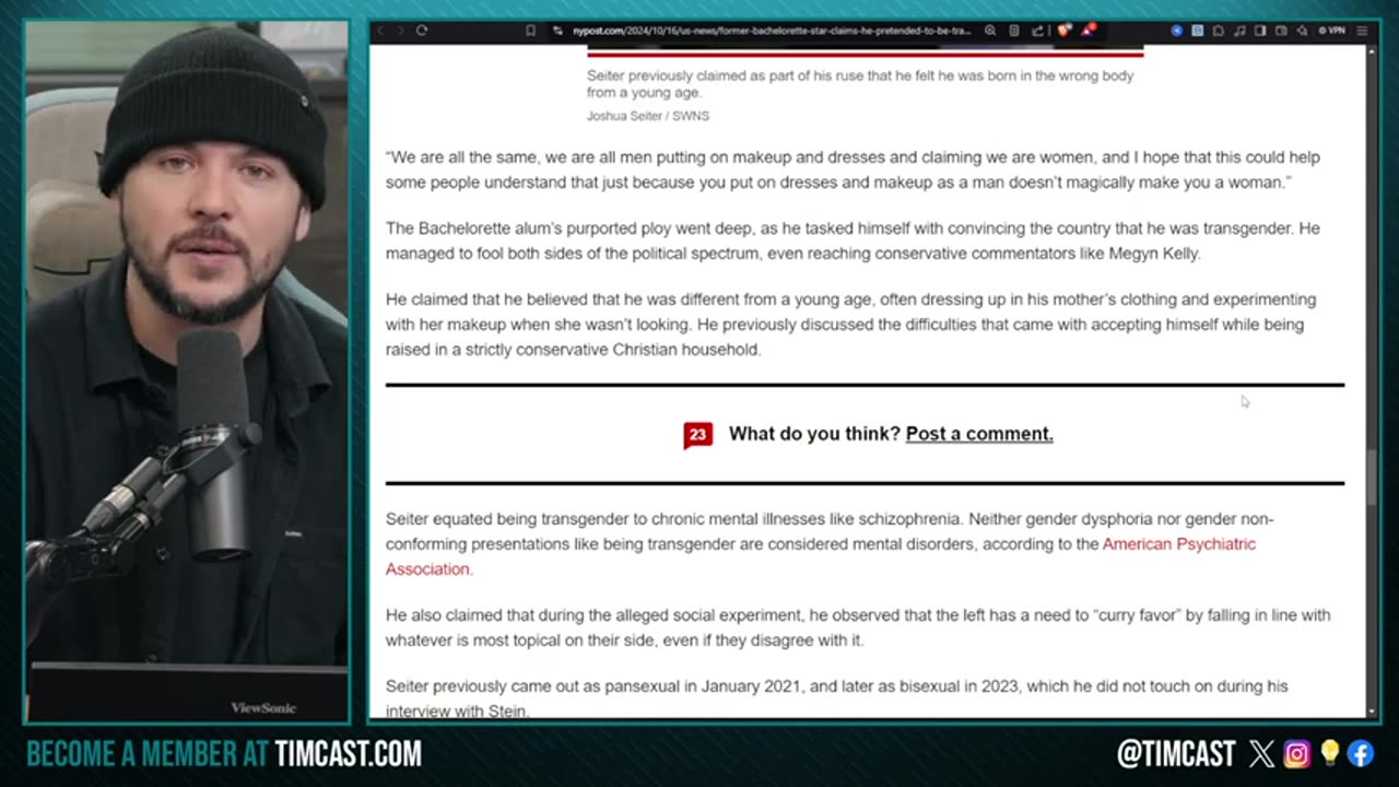 FAKE Trans Woman EXPOSED, Josh Seiter ADMITS He FAKE Being Trans As A Social Experiment