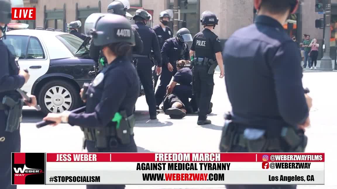 Patriots take on Antifa LA CITY HALL - WeberzwayFilms Reporting #2