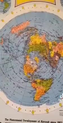 Airplanes' actual autopilot map is the flat earth map.