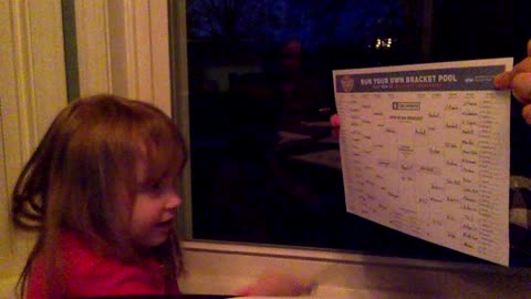 Toddler Picks 2018 NCAA Tournament Bracket