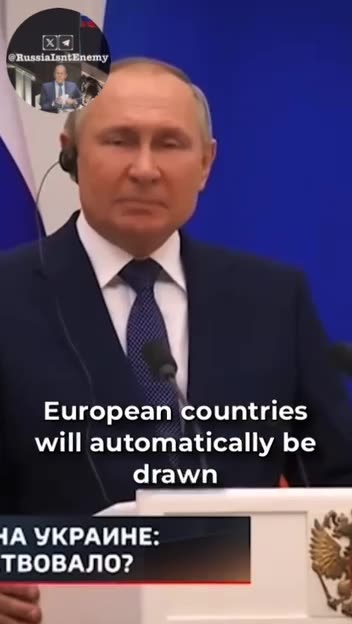 There will be no winners in this war” - President Putin.