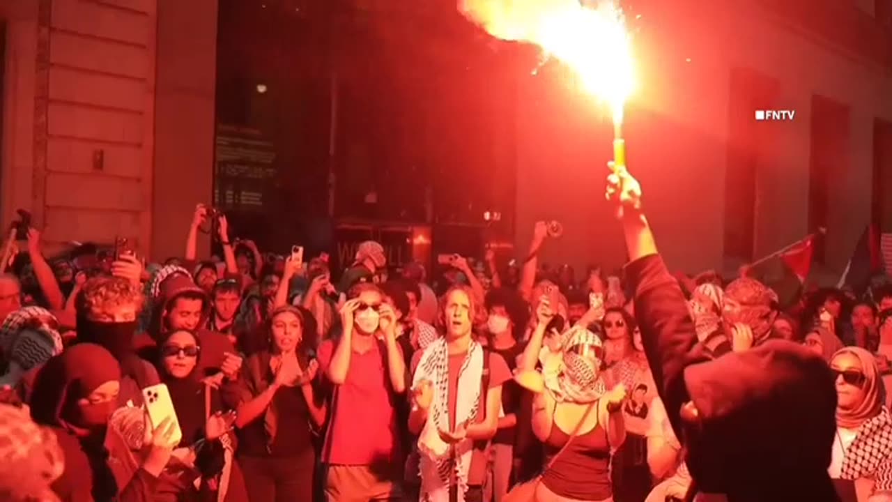 Demonstration against the Nova Festival exhibit in Manhattan