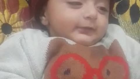 Baby laughing