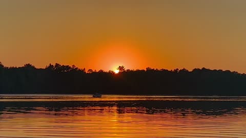 Beautiful sunset by the lake